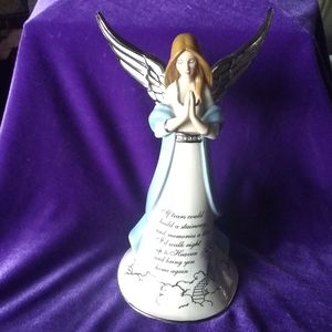 2005 Bradford Editions Heirloom Porcelain Musical Figurine Bereavement angel